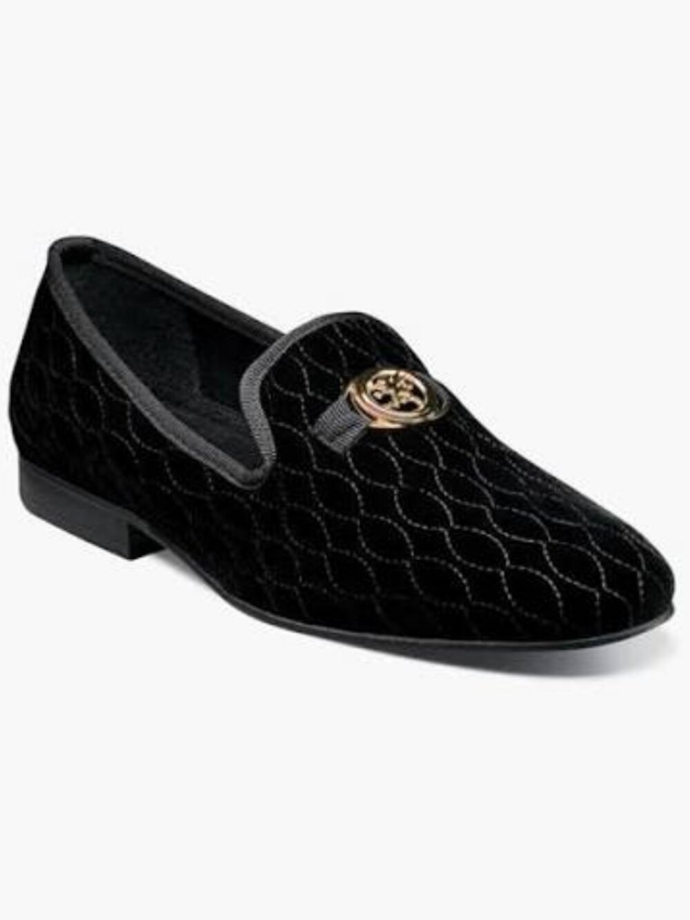 Stacy Adams Valet  Slip On Bit Loafer, Black Velvet  Men Size 7.5 M